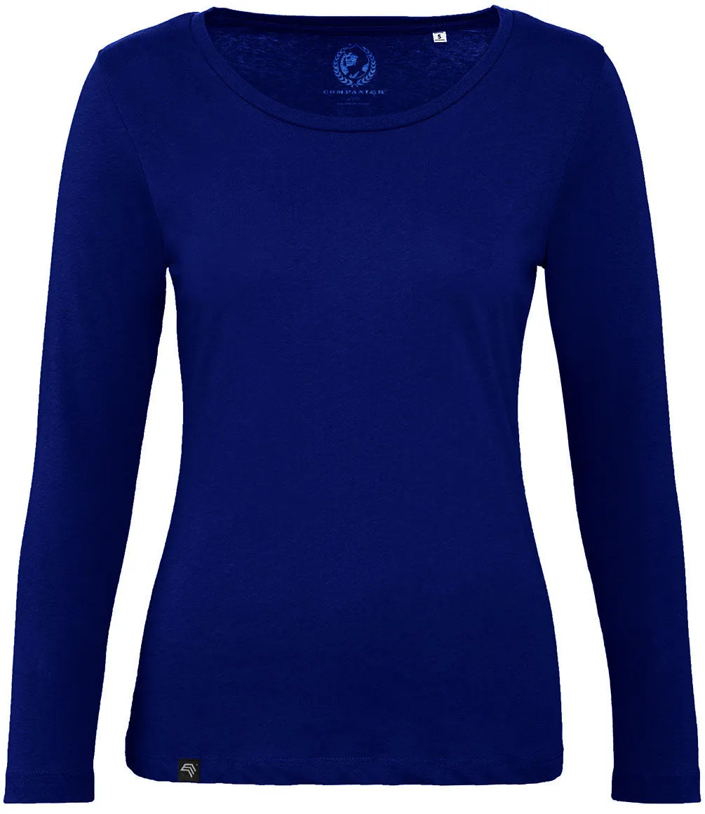 ― % ― BAC TW071/ ― Damen Bio-Baumwolle Longsleeve T-Shirt - Cobalt Blau [XL]