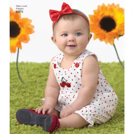 6970 Babies' Romper, Dress & Panties