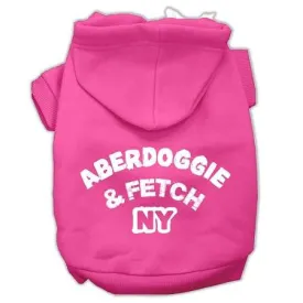 Aberdoggie NY Screenprint Pet Hoodies Bright Pink Size XL (16)