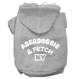 Aberdoggie Ny Screenprint Pet Hoodies Grey Size Xs (8)