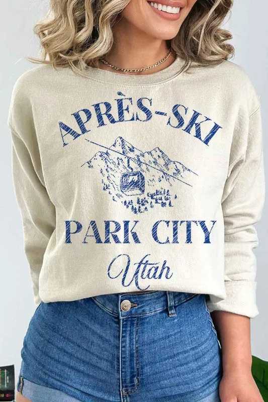 APRES SKI PARK CITY UTAH GRAPHIC SWEATSHIRT