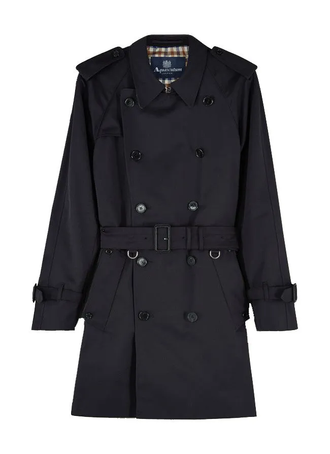 Aquascutum of London Trench Doppiopetto Navy Blu