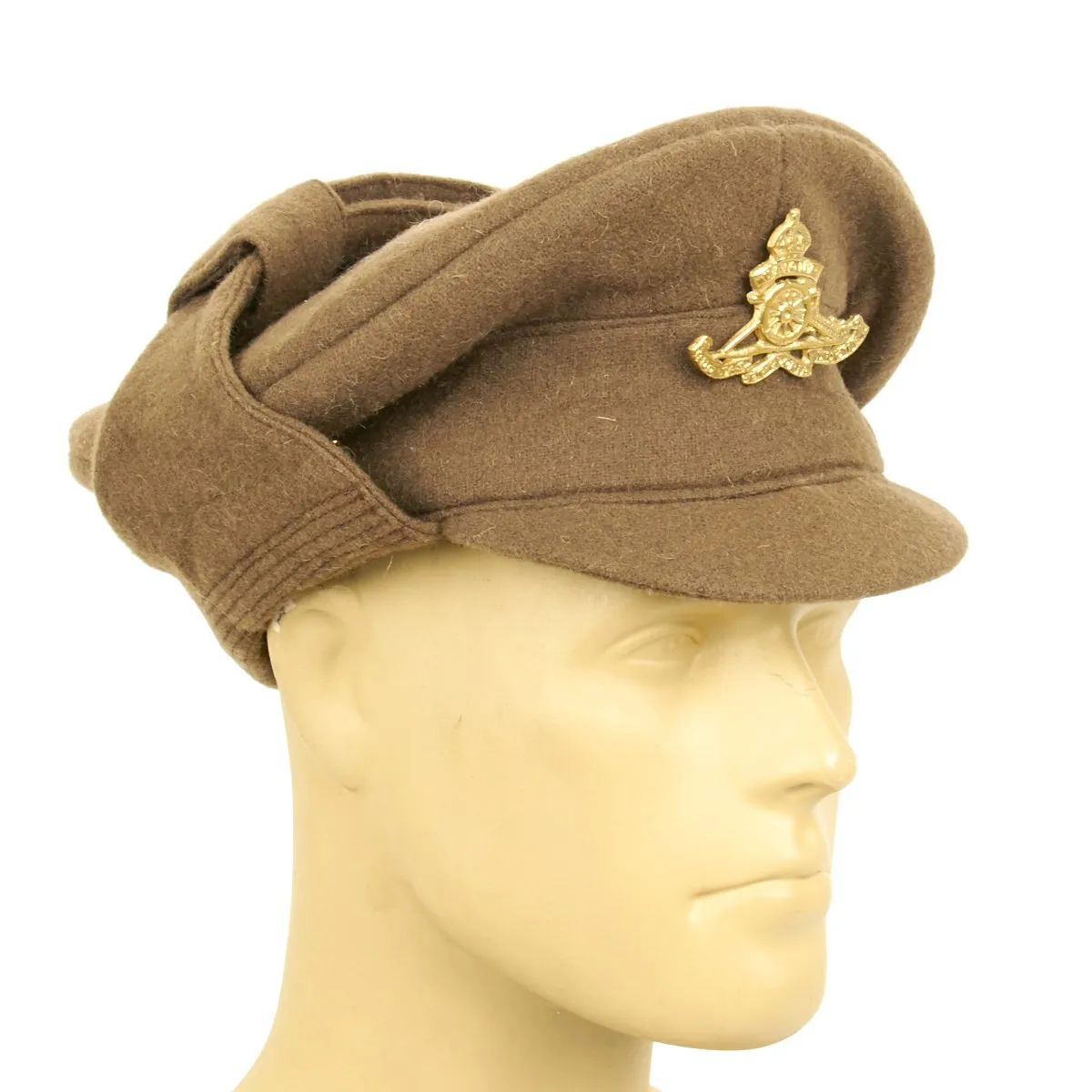 British WWI Gor Blimey 1915 Winter Forage Trench Cap- Wool