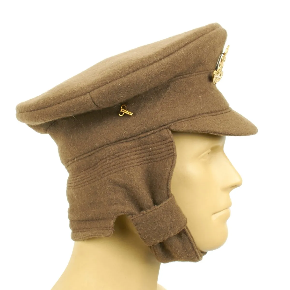 British WWI Gor Blimey 1915 Winter Forage Trench Cap- Wool