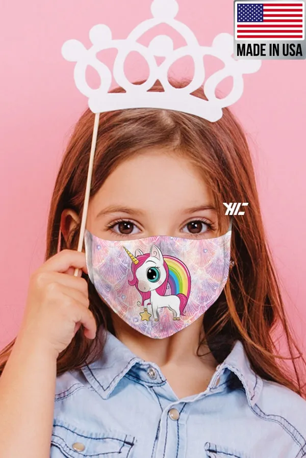 Children's face mask - Unicorn design washable mask