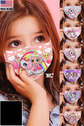 Children's face mask - Unicorn design washable mask