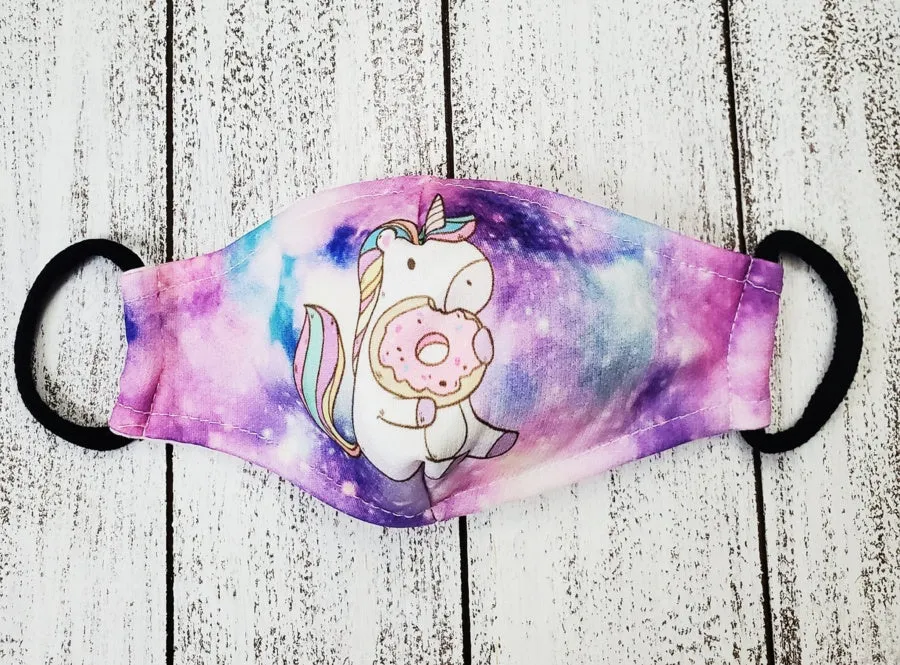 Children's face mask - Unicorn design washable mask