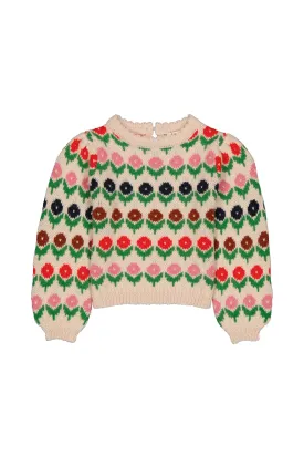 Cleophee jumper Fleurette Ecru