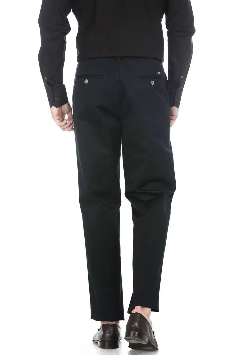 Comfort Fit Satin Weave Poly Cotton Trousers