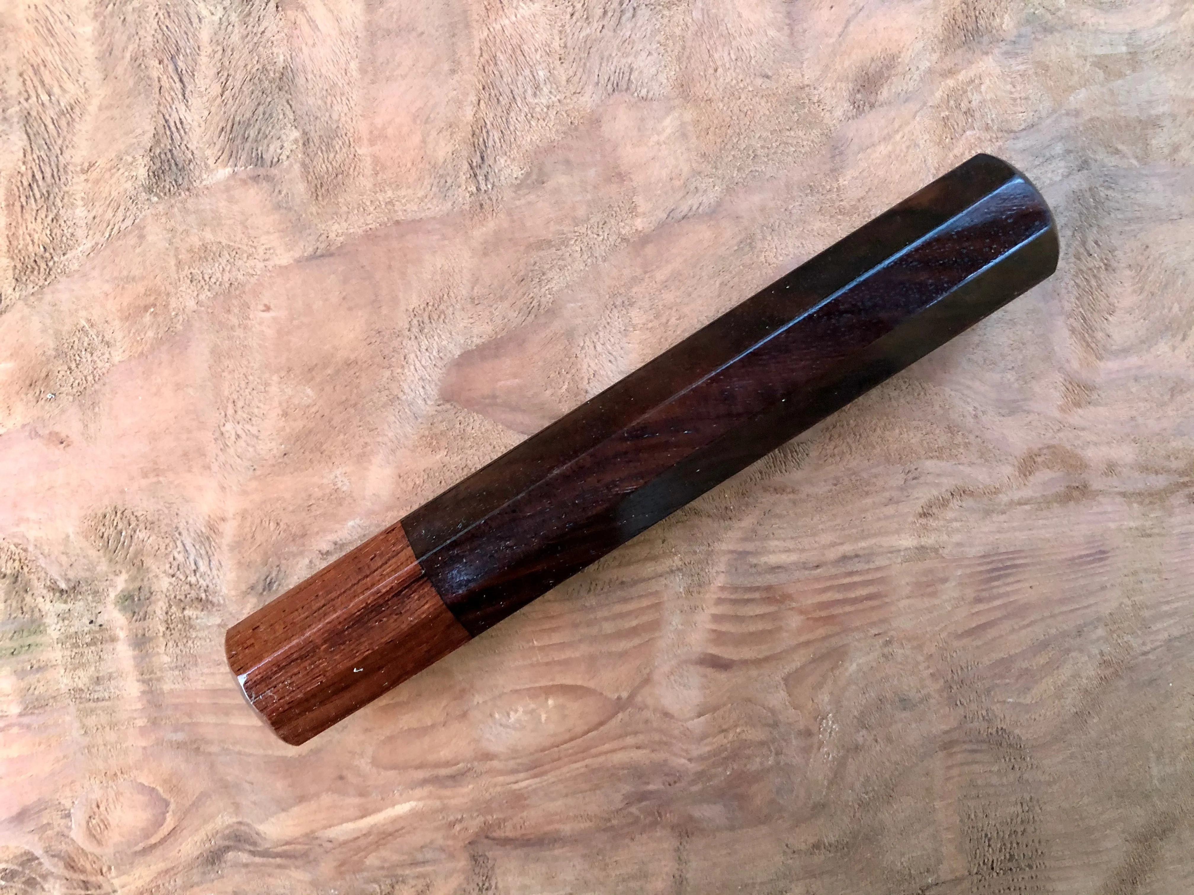 Custom Japanese Knife Handle - Nice East Indies Rosewood