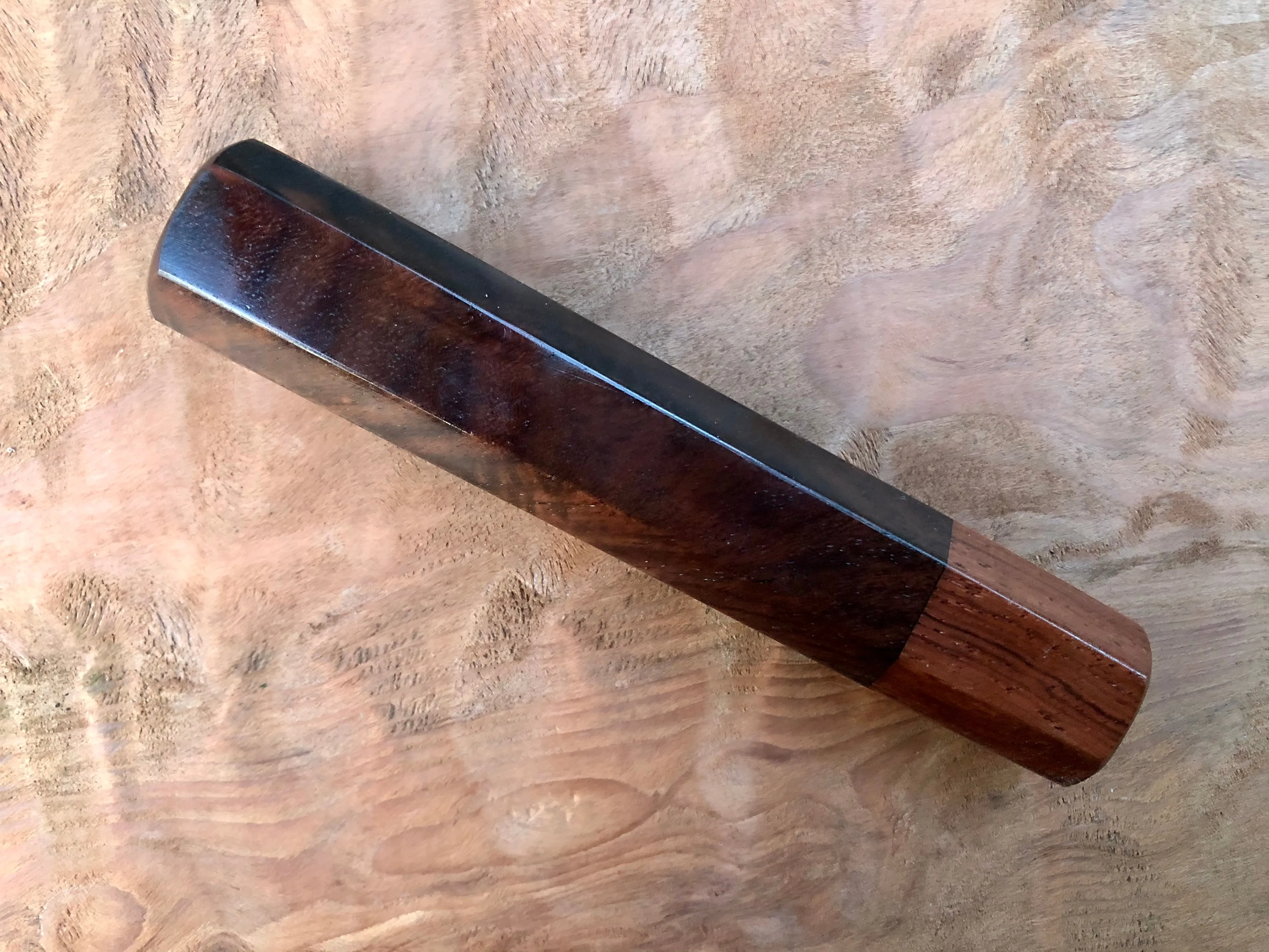 Custom Japanese Knife Handle - Nice East Indies Rosewood