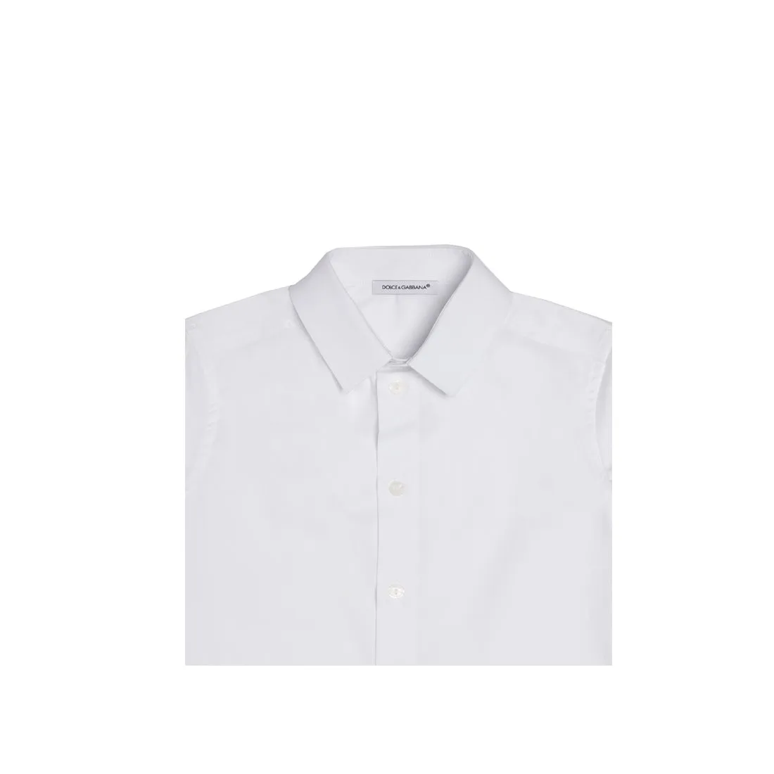 Dolce & Gabbana Stretch Cotton White Poplin Shirt