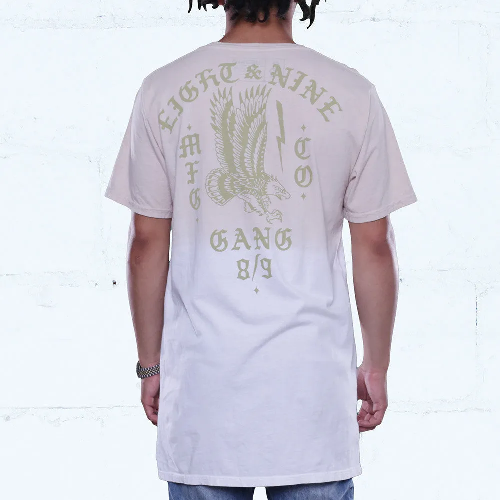 Gang Burlap Elongated Dip Dye T Shirt