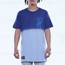 Gang Cerulean Elongated Dip Dye T Shirt