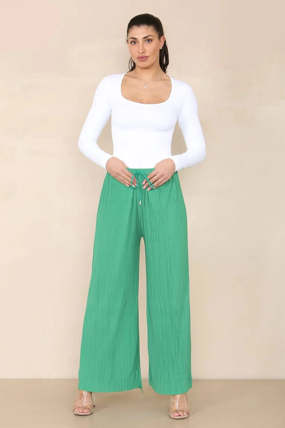 Hallie Plain Pleated Trousers