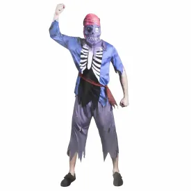 Halloween Costume - Men's - Skeleton Pirate - Large