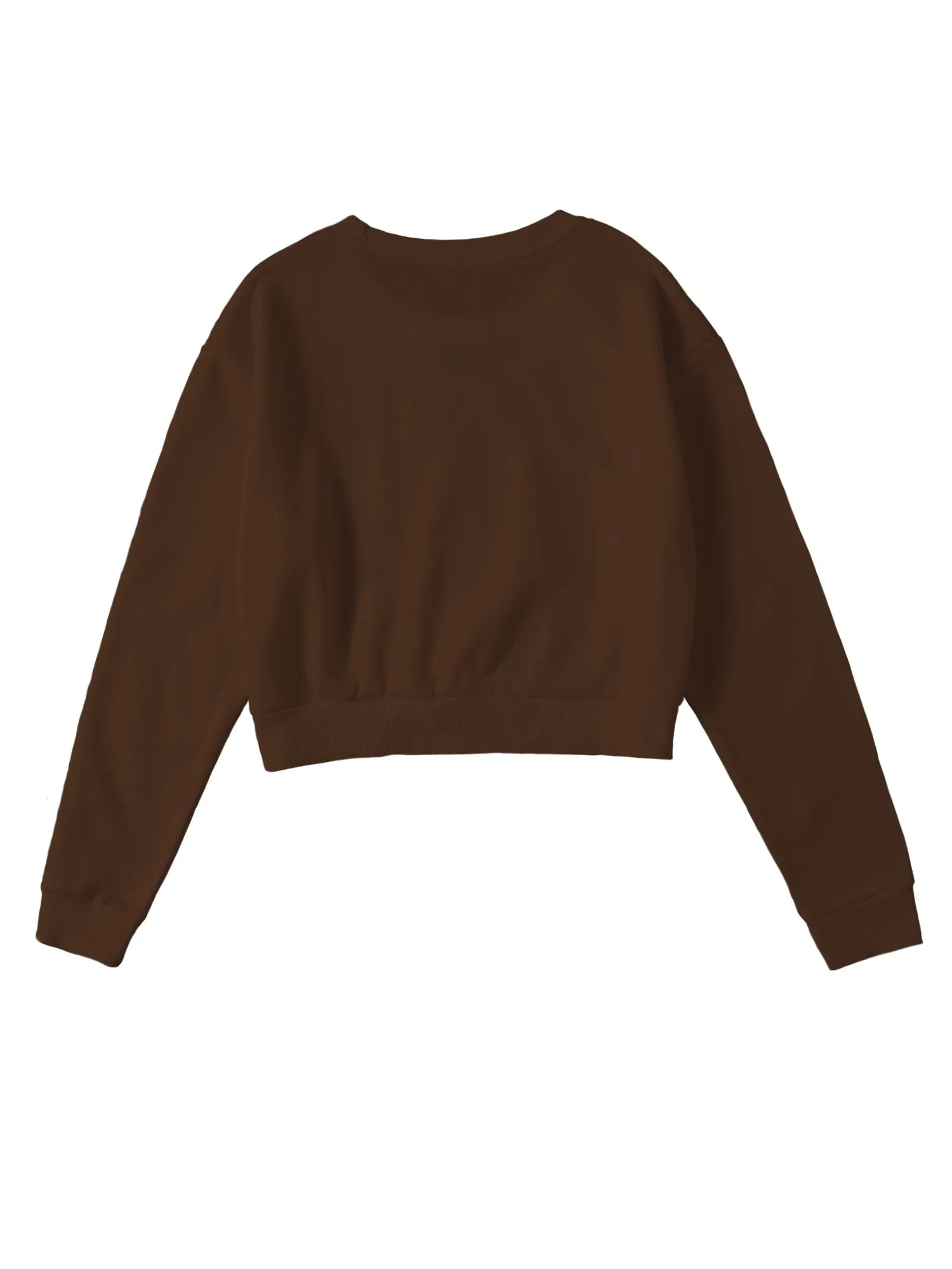 Heart of the South Chocolate Fleece Crop Crewneck