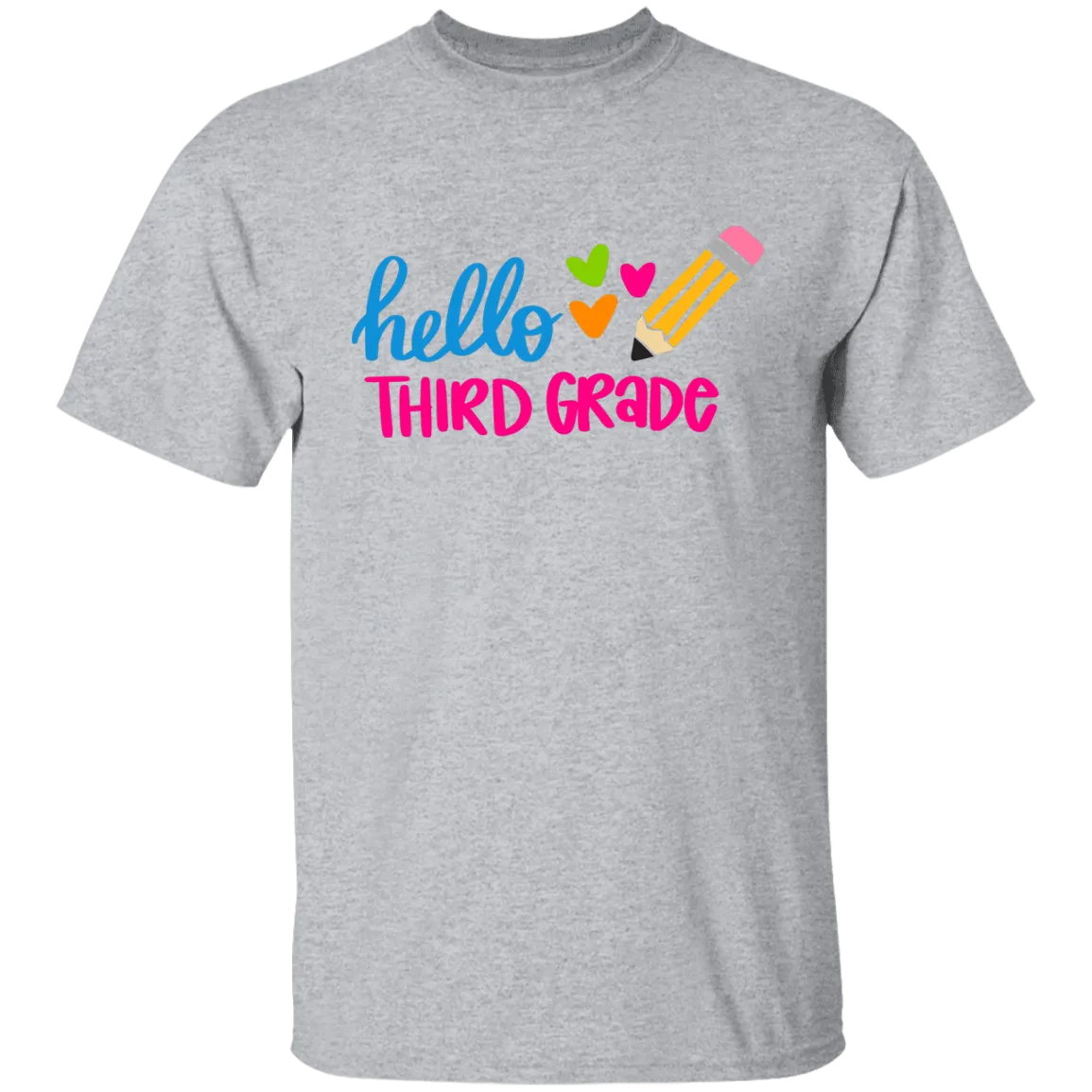 Hello Third Grade Youth 100% Cotton T-Shirt