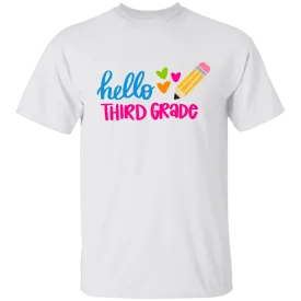 Hello Third Grade Youth 100% Cotton T-Shirt