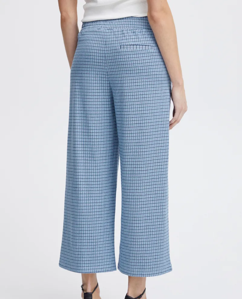 Ichi Kate Cameleon Blue Culotte Trousers