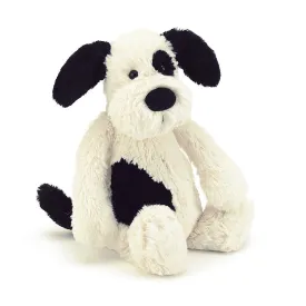 Jellycat Bashful Black & Cream Puppy Medium