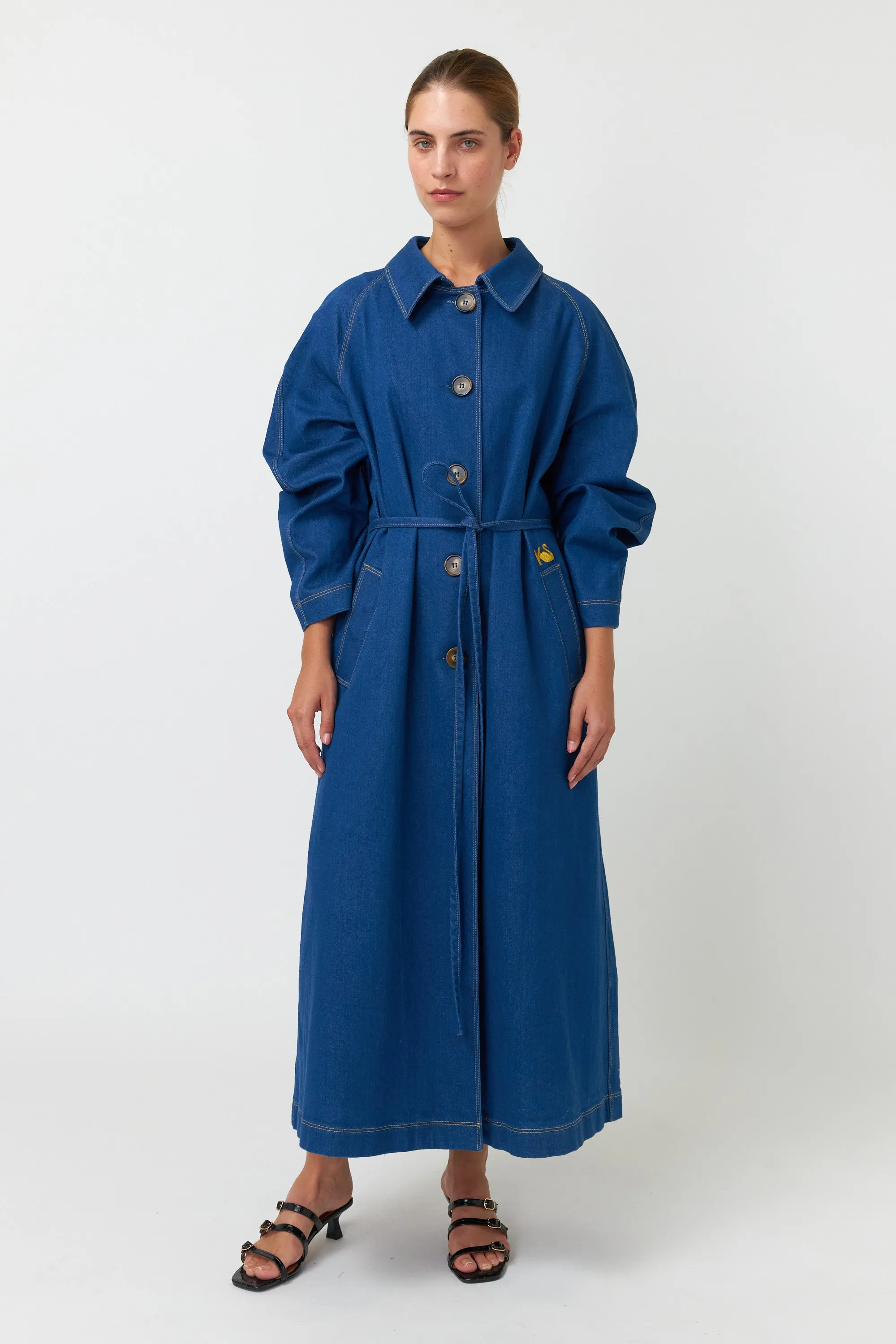 Kate Sylvester Cooper Coat - Indigo Denim