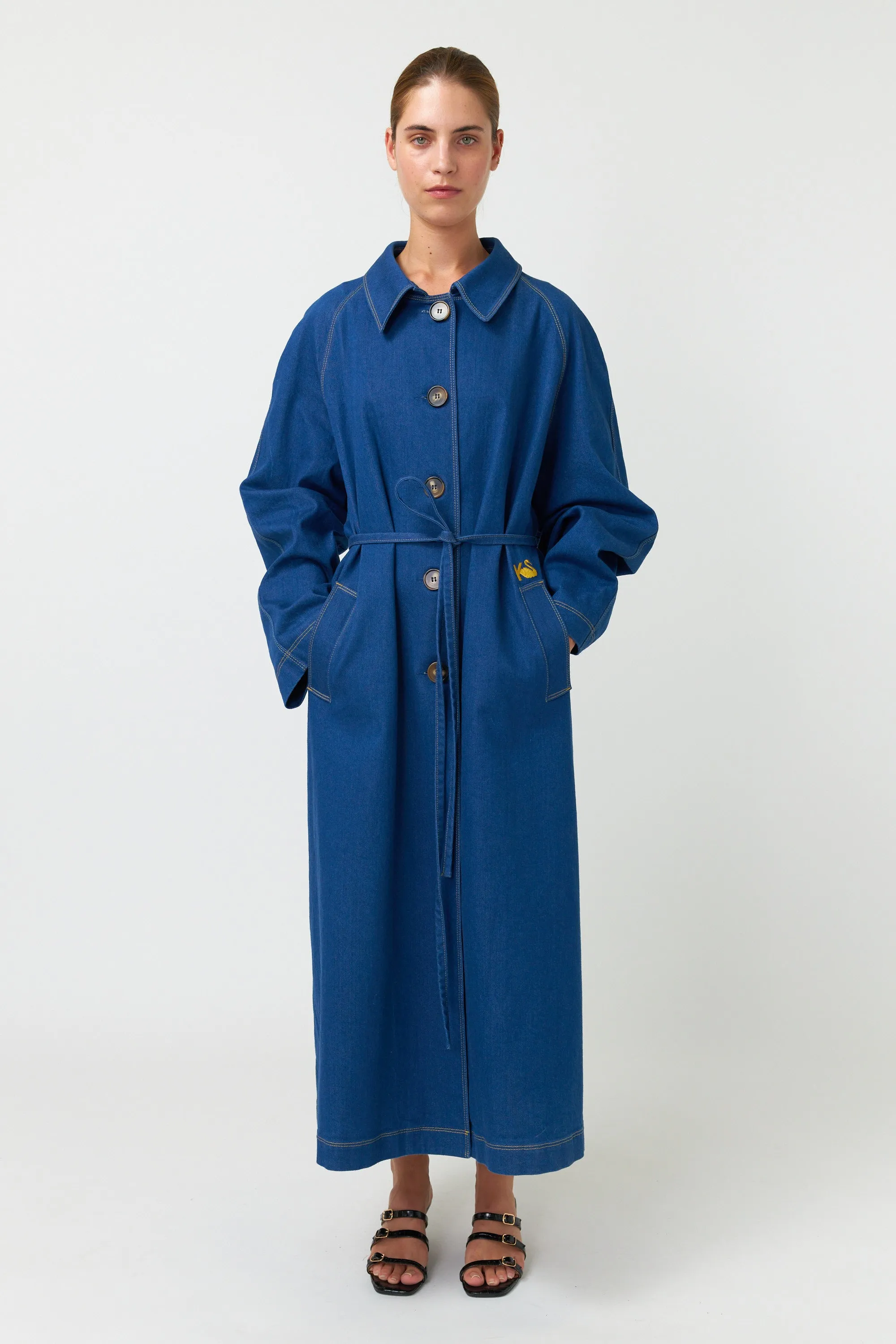 Kate Sylvester Cooper Coat - Indigo Denim