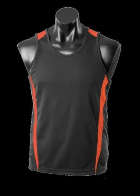 Kids Eureka Singlet Black/Orange