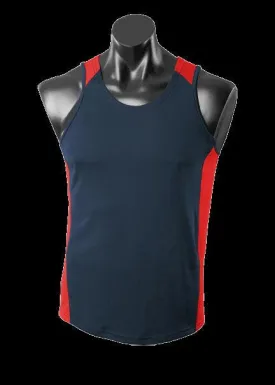 Kids Premier Singlet Navy/Red