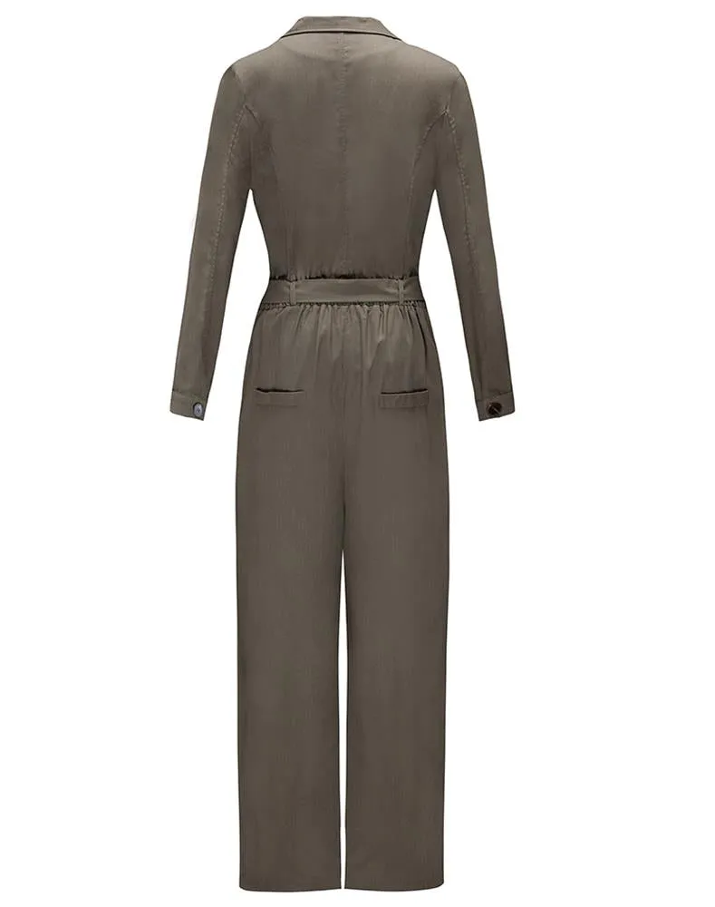 Linen Tux Jumpsuit