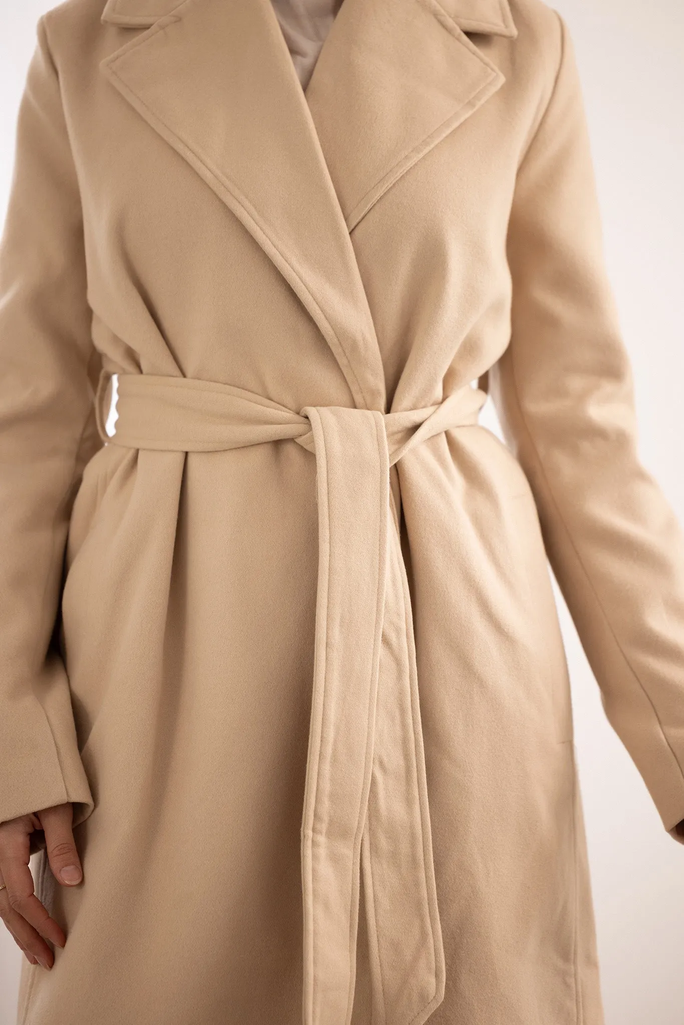 Long Felt Trench Coat