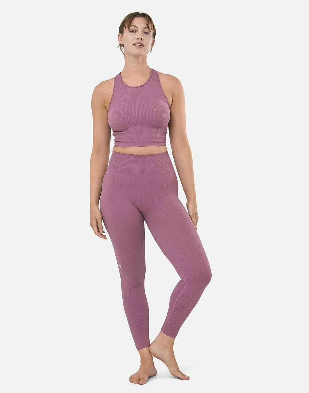 Lotus Rib Knit Legging in Desert Berry