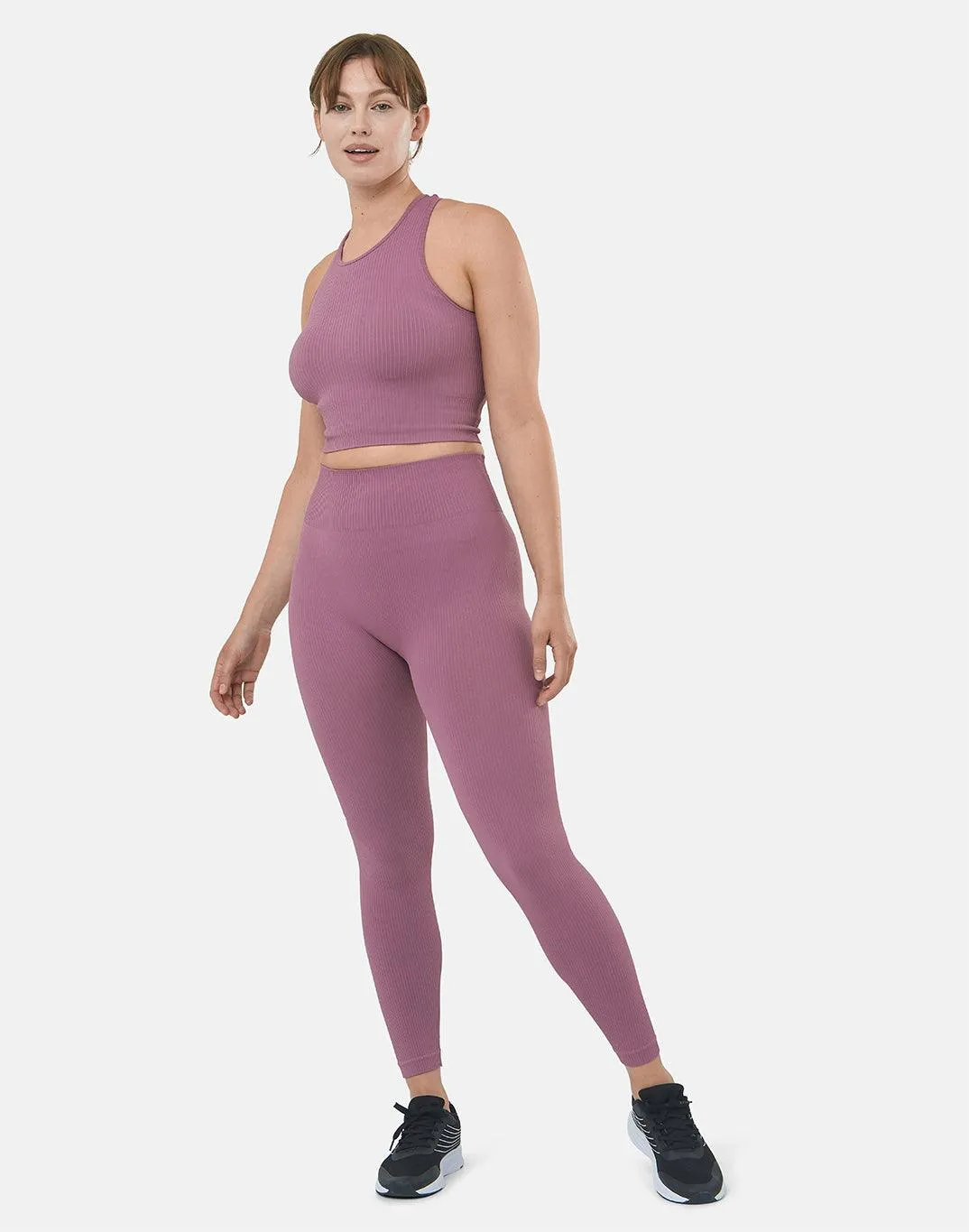 Lotus Rib Knit Legging in Desert Berry