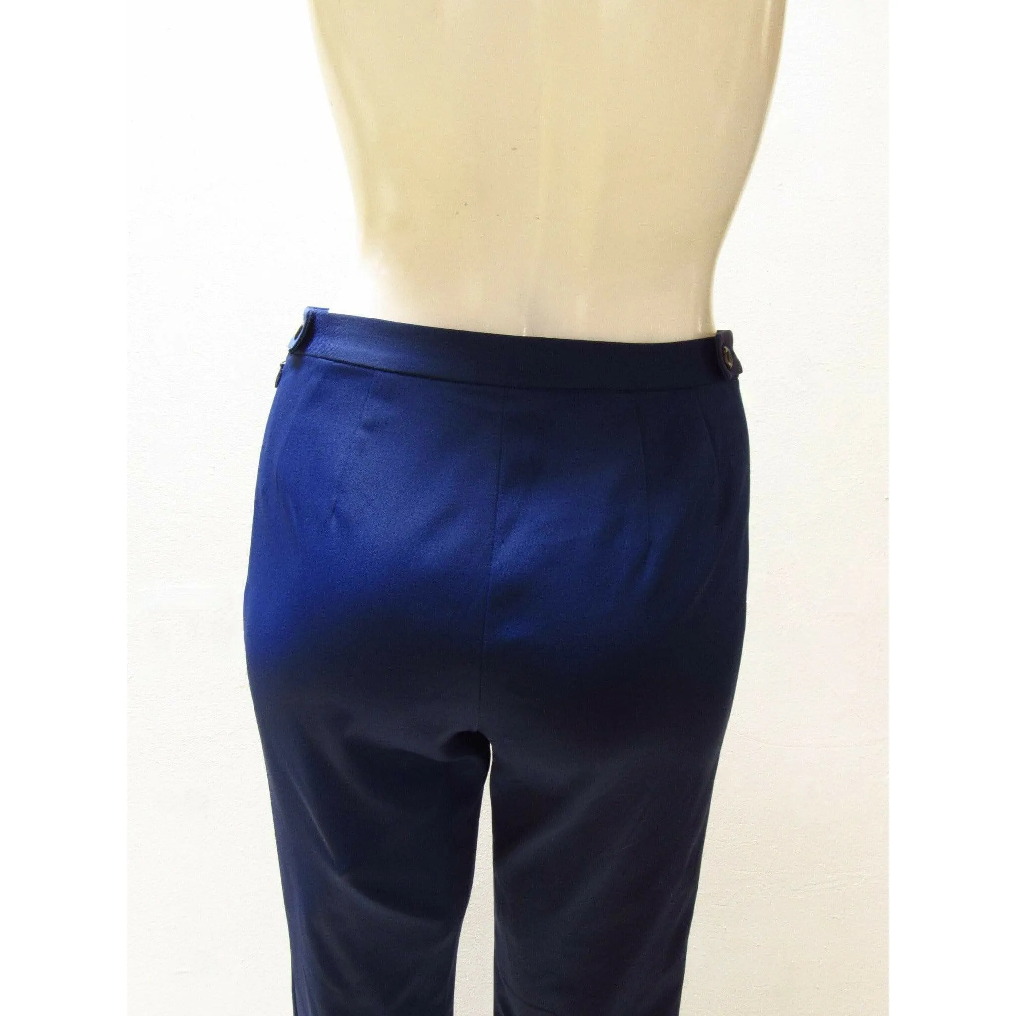 Matsuda Cobalt Blue High Waist Flared Pants