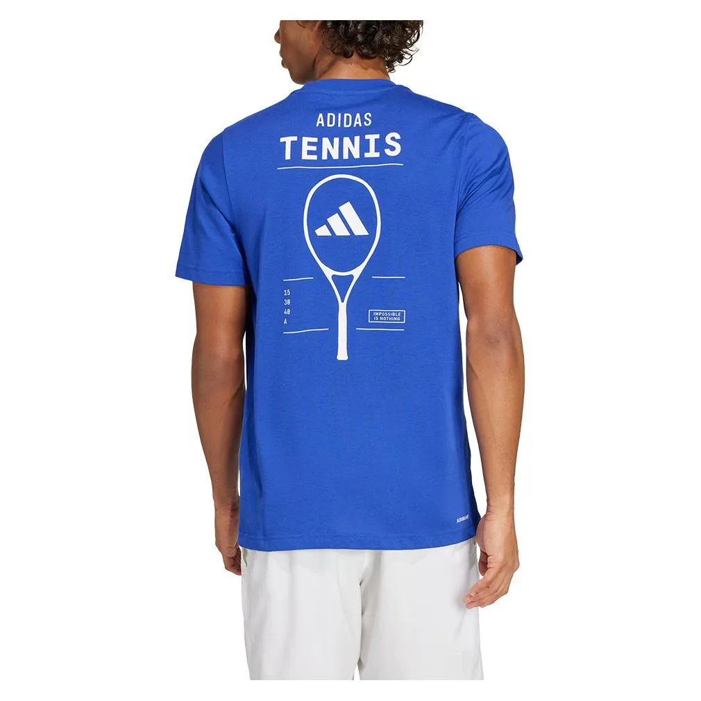 Mens Graphic Tennis Tee Lucid Blue