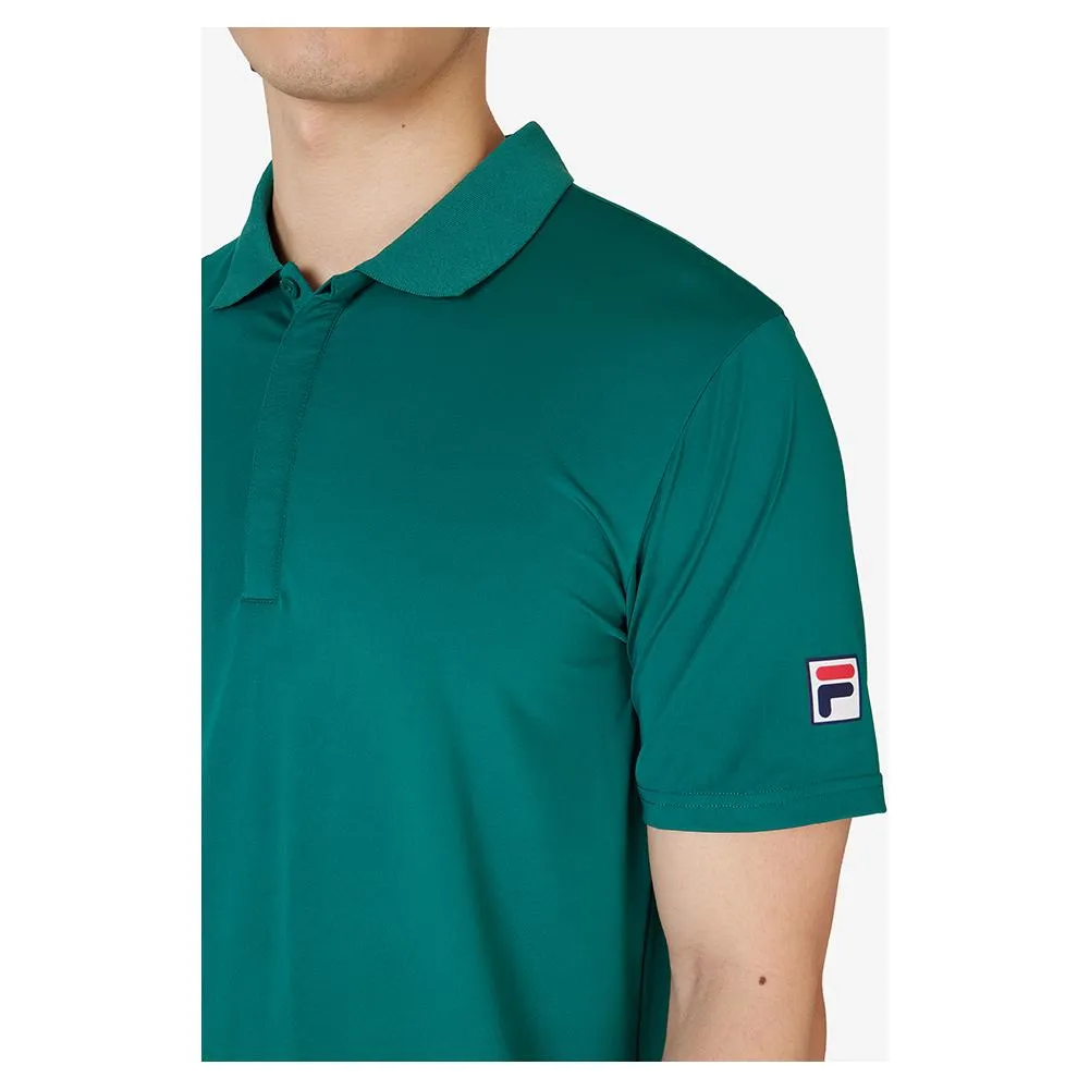 Men's Short Sleeve Tennis Polo Malachite