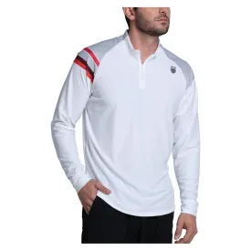 Men's Sideline 1/4 Zip Long Sleeve Tennis Top White