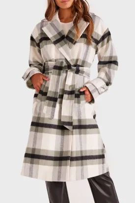 Mink Pink Watson Check Coat