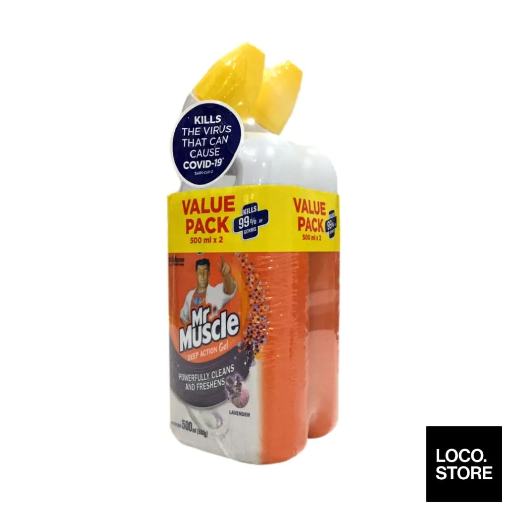 Mr Muscle Multipurpose Toilet & Bathroom Cleaner Lavender (Twin Pack) 500ml X 2