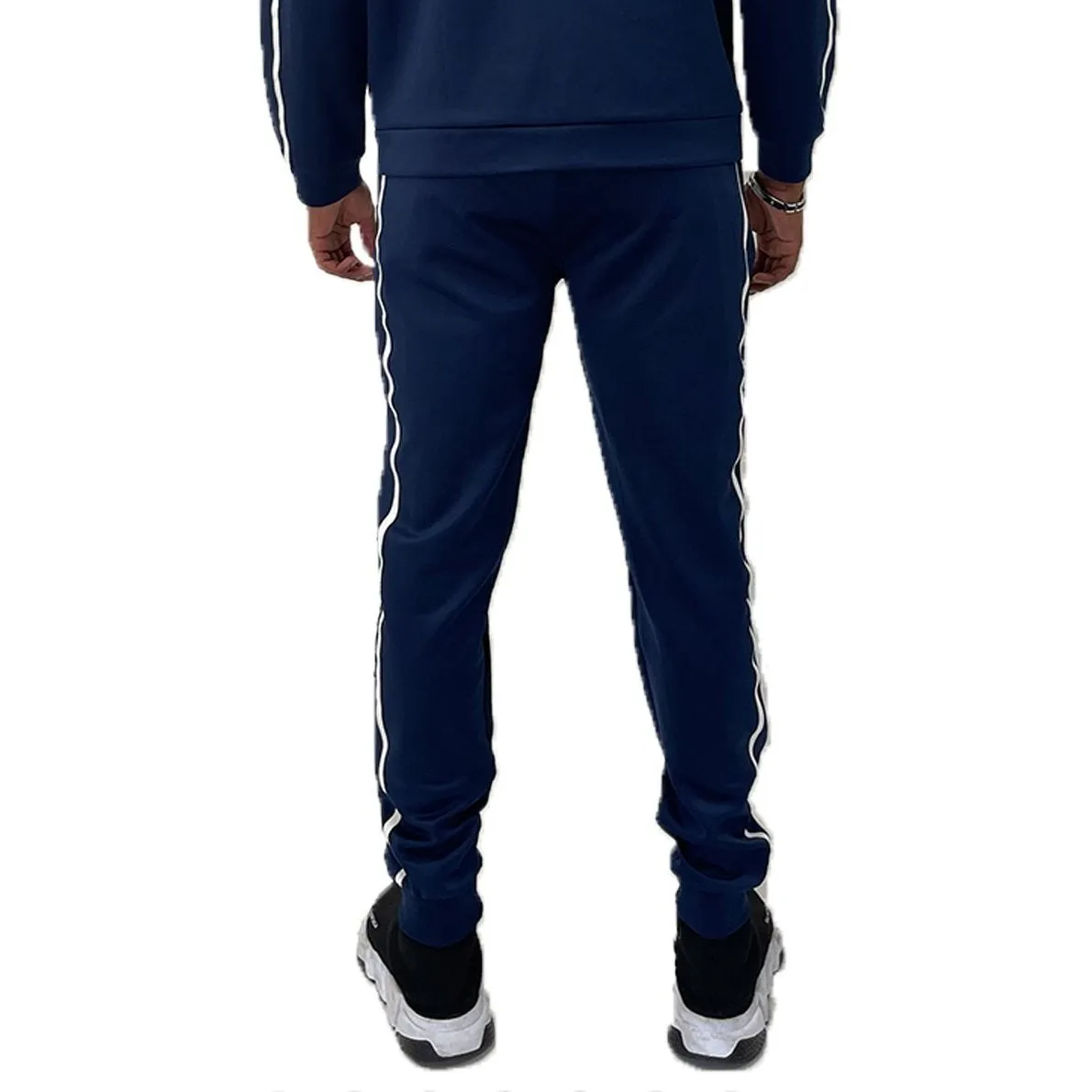 Navy Solid Tape Jogger Pants