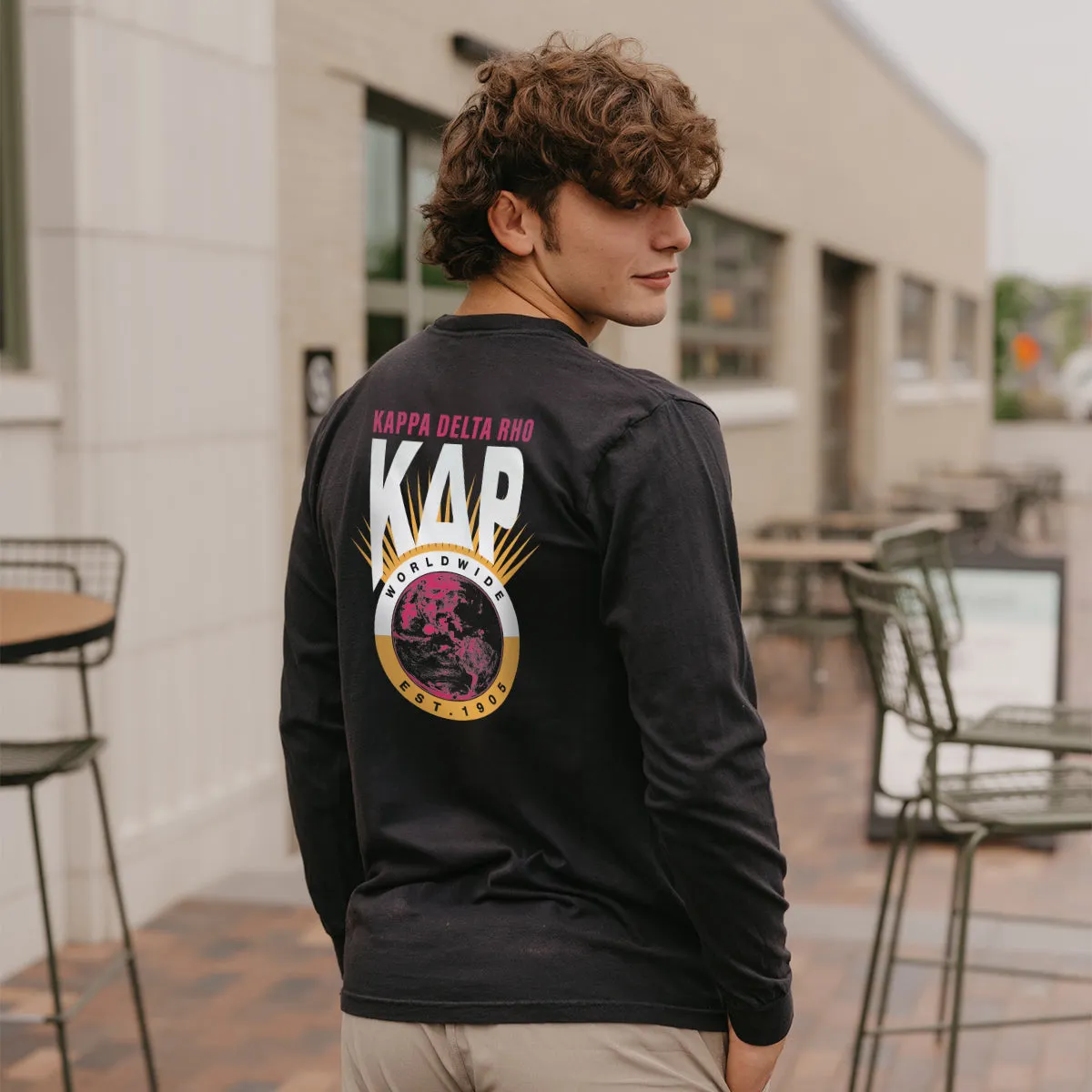 New! KDR Comfort Colors Retro Worldwide Long Sleeve Tee