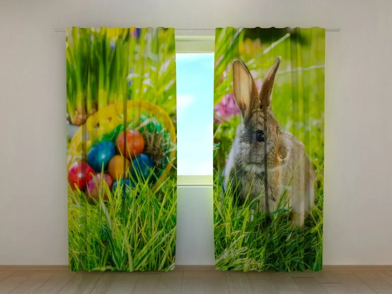 Photo Curtain Easter Rabbit