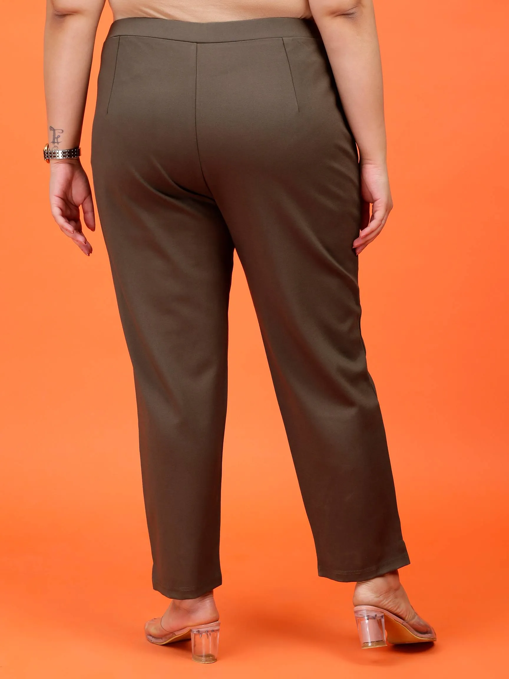 Plus Size Women Cigarette Pants