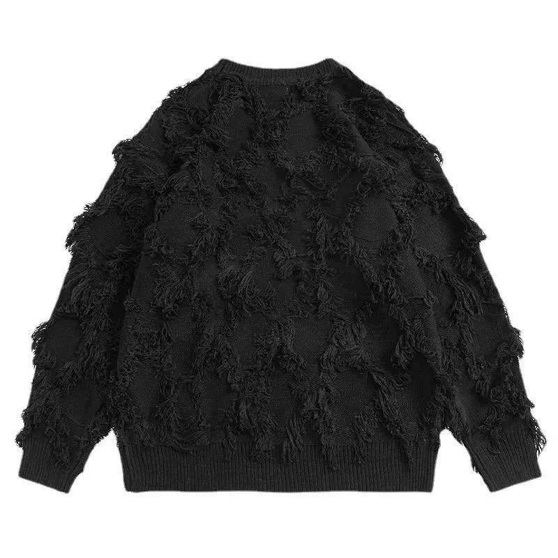 Pre Order:  Fringe Round Neck Knitted Sweater