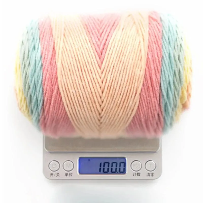 Rainbow Dyed Cotton-Acrylic Yarn