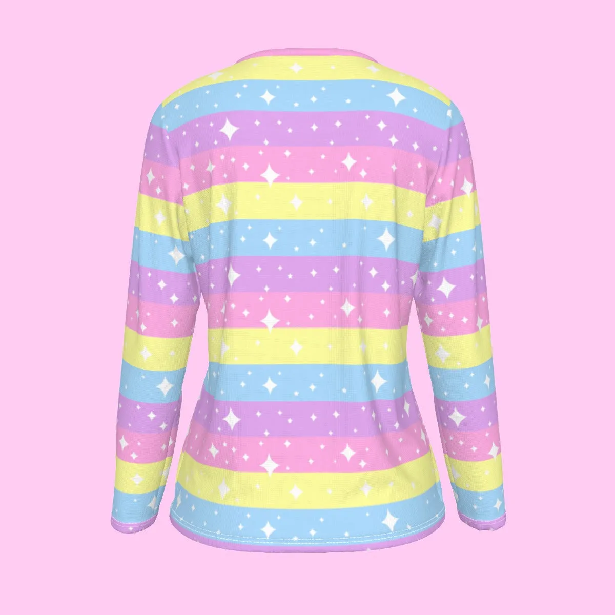 Rainbow Ribbon Women's Cotton Long Sleeve T-shirt