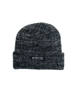 Ribbed Dock Beanie Black Marled