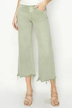 Risen Sage High Rise Wide Crop Pants