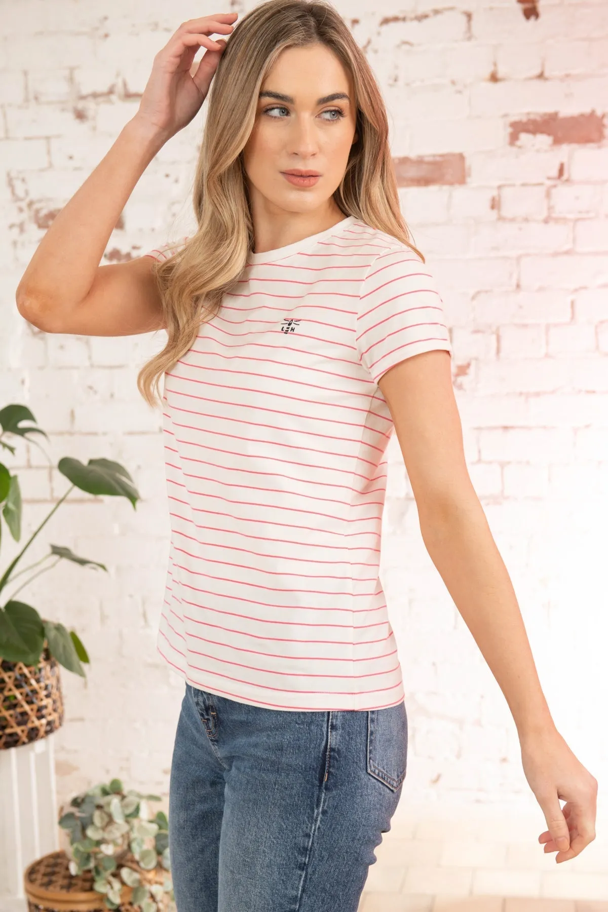 Seashore T Shirt - Cloud Pink Stripe