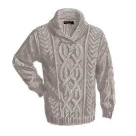 Shawl Collar Cable Sweater